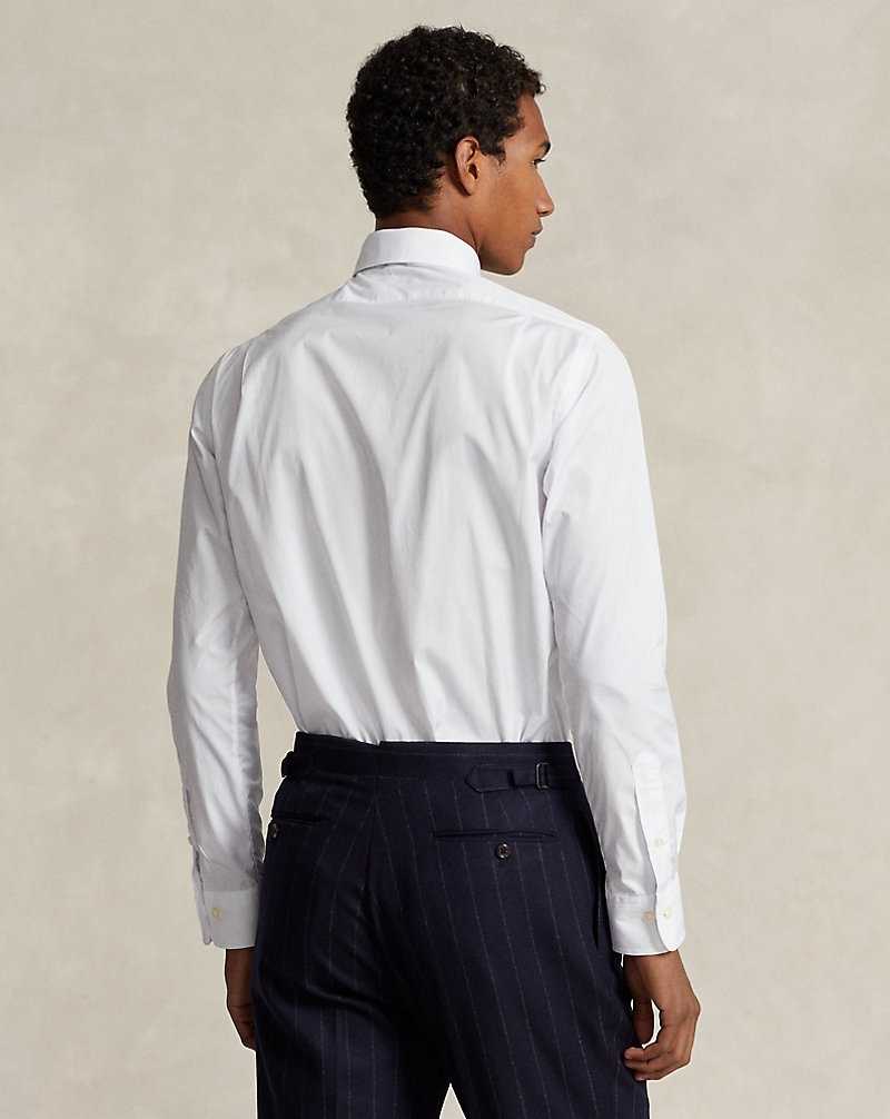 Camisas Formales Ralph Lauren Custom Fit Poplin Hombre Blancos | BISCXDG-19 - vista 4