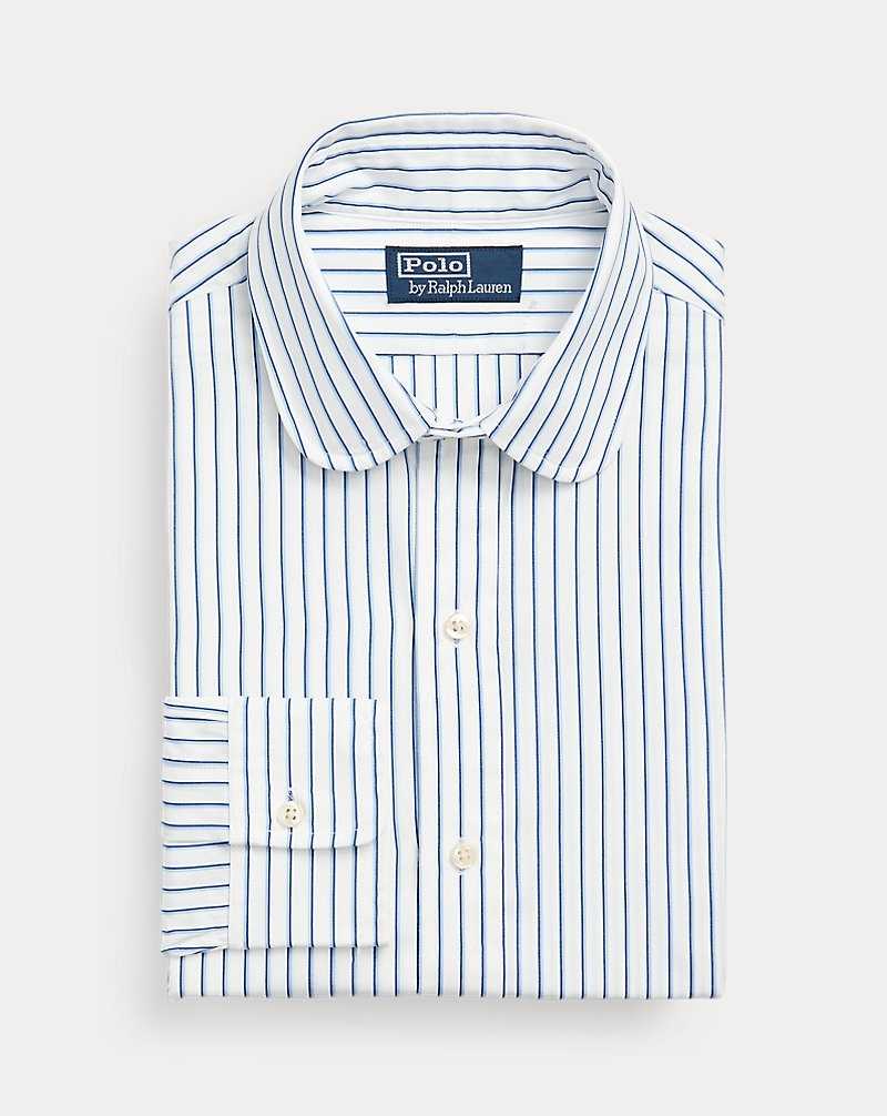 Camisas Formales Ralph Lauren Custom Fit Striped Poplin Hombre Azules | MZNFHTC-93 - vista 2