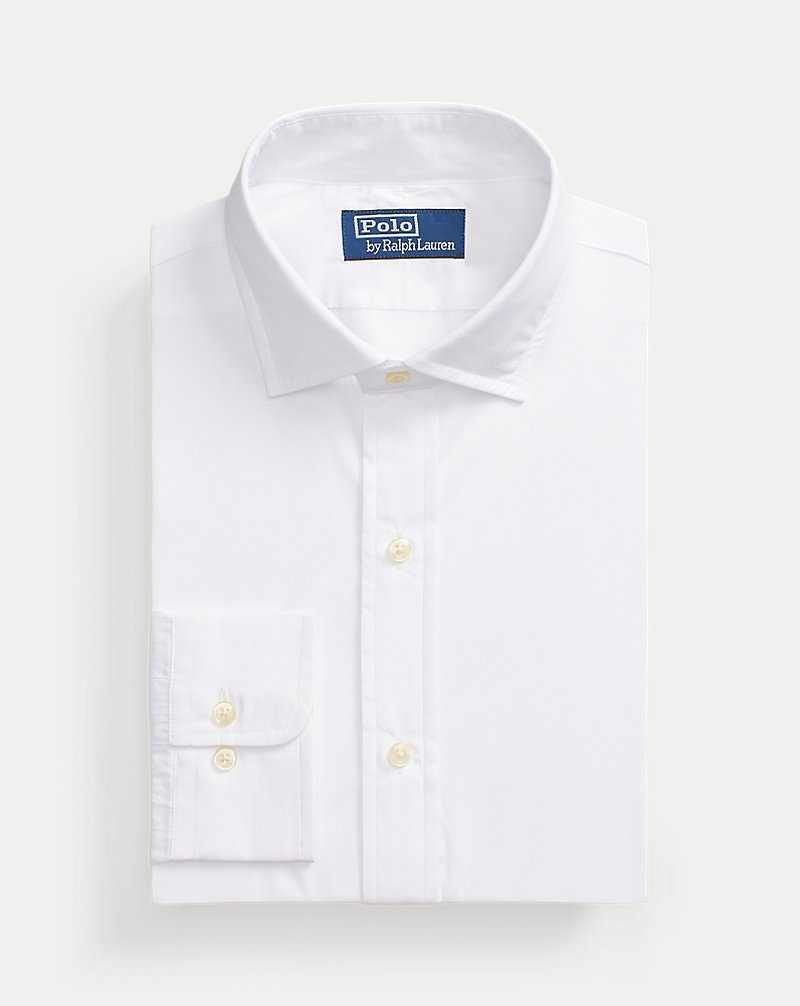 Camisas Formales Ralph Lauren Custom Fit Poplin Hombre Blancos | COTLIYJ-51 - vista 2