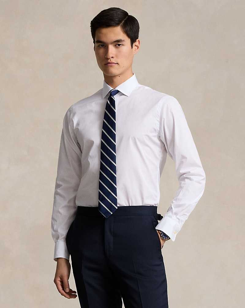 Camisas Formales Ralph Lauren Custom Fit Poplin Hombre Blancos | COTLIYJ-51 - vista 1