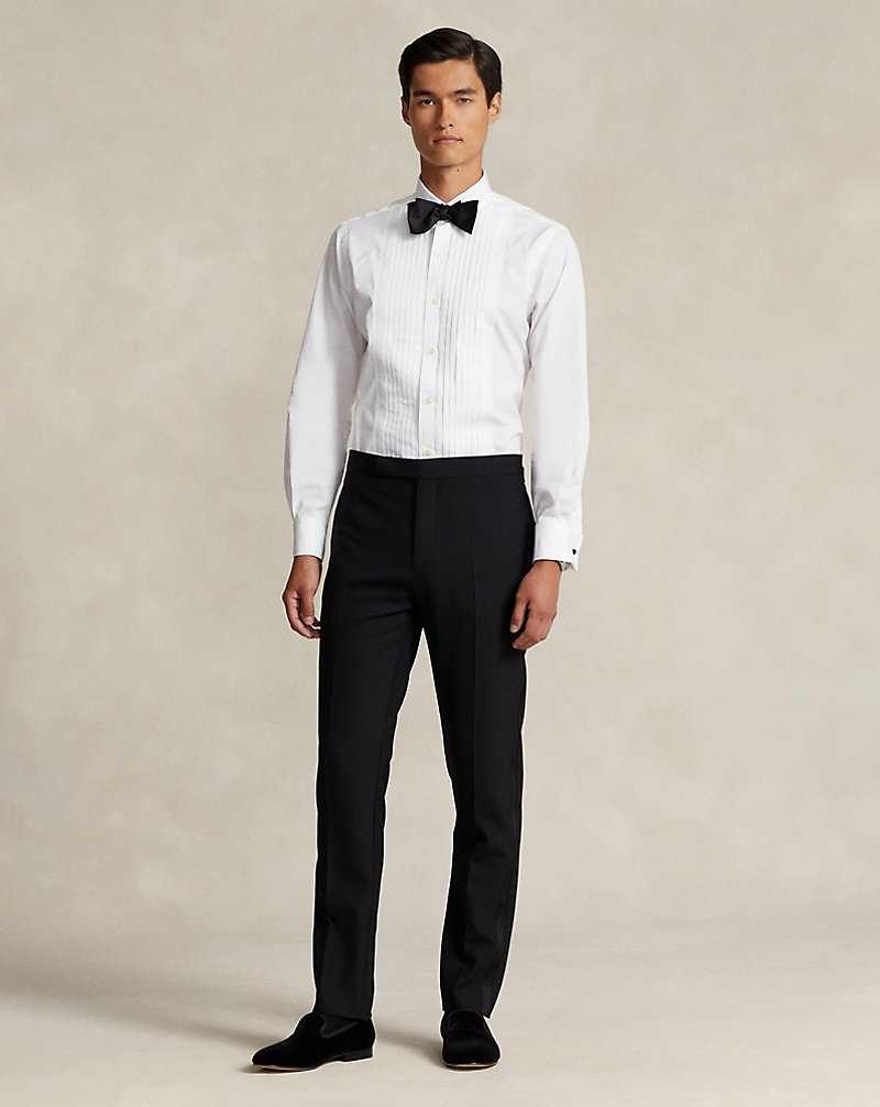Camisas Formales Ralph Lauren Custom Fit French Cuff Tuxedo Hombre Blancos | UFJCPEL-59 - vista 3