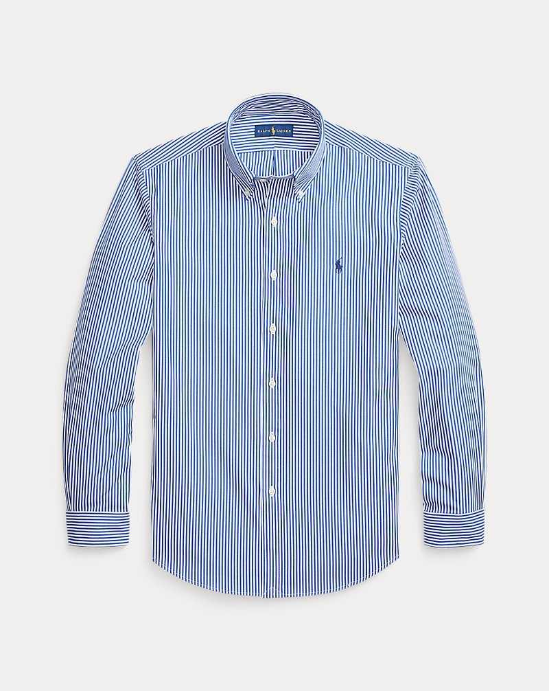 Camisas Formales Ralph Lauren Custom Fit Striped Stretch Poplin Hombre Rayas | AYMUHSW-38 - vista 2