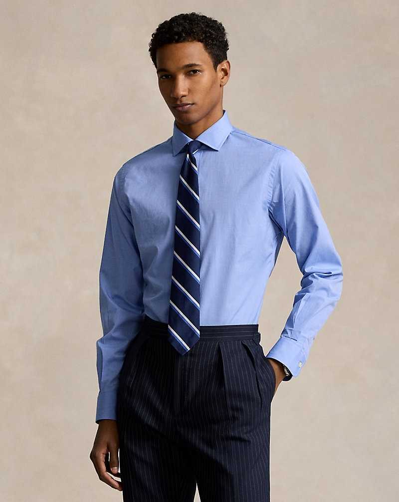 Camisas Formales Ralph Lauren Custom Fit Poplin Hombre Azules | FXDOBLT-85 - vista 1