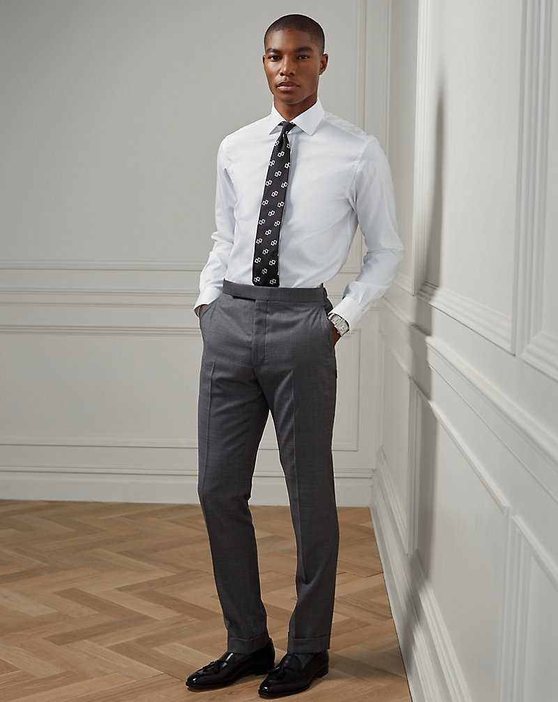 Camisas Formales Ralph Lauren Easy Care Twill Hombre Blancos | DNUPECZ-04 - vista 3