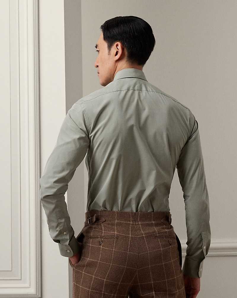 Camisas Formales Ralph Lauren End-on-End Hombre Verdes | XRFZCMU-80 - vista 4