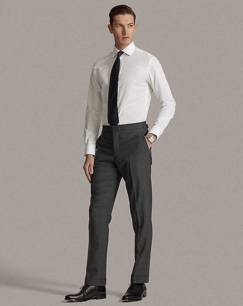 Camisas Formales Ralph Lauren End-on-End Hombre Blancos | IQAKXDL-53 - vista 3