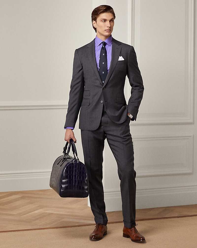 Camisas Formales Ralph Lauren End-on-End Hombre Azules | WRHLPOM-64 - vista 3