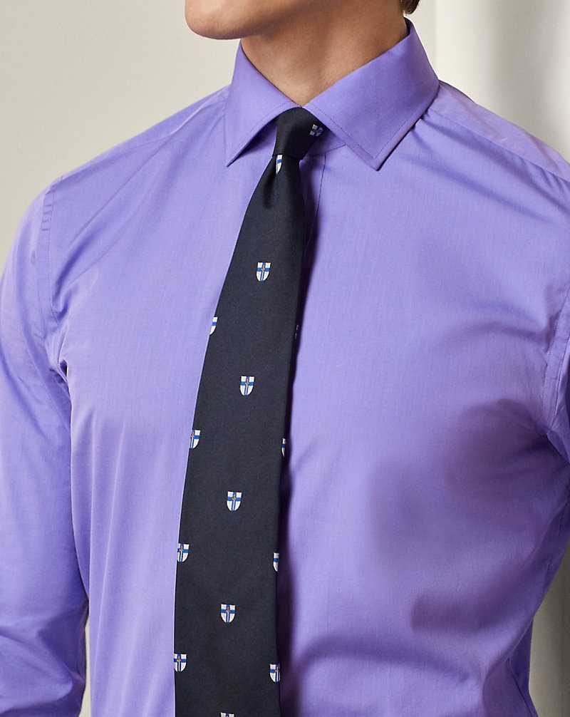 Camisas Formales Ralph Lauren End-on-End Hombre Azules | WRHLPOM-64 - vista 5