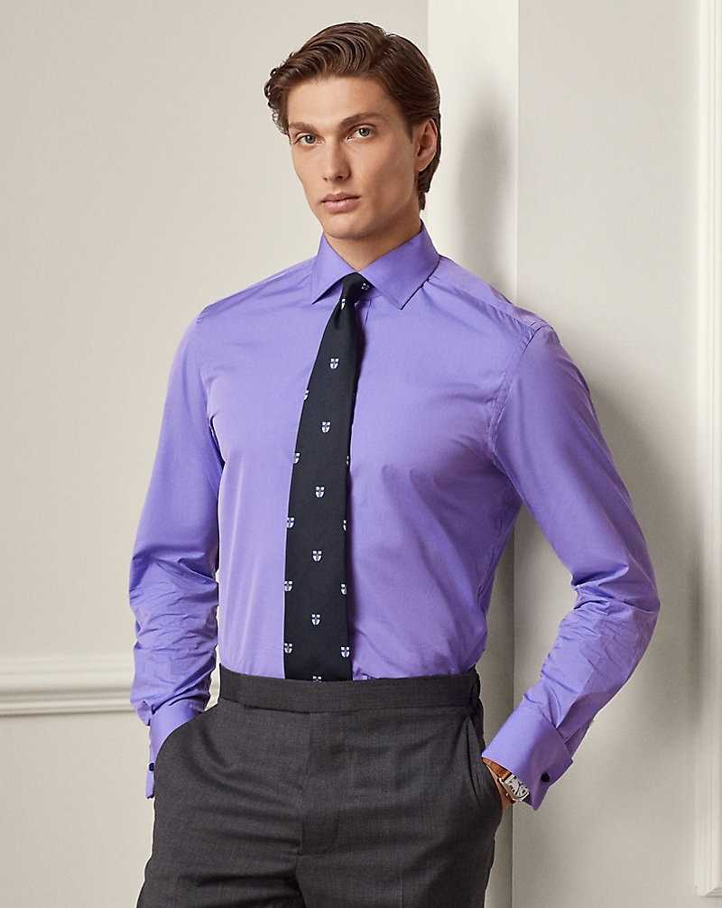 Camisas Formales Ralph Lauren End-on-End Hombre Azules | WRHLPOM-64 - vista 1