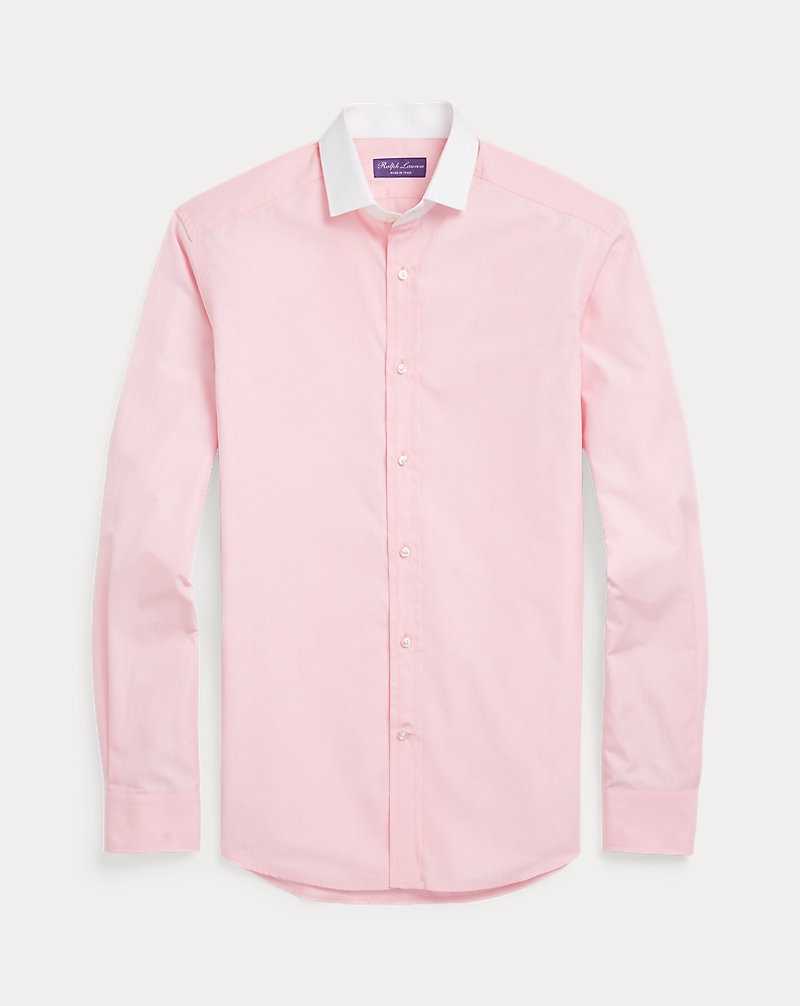 Camisas Formales Ralph Lauren End-on-End Poplin-Collar Hombre Rosas | FBLVZDQ-80 - vista 2