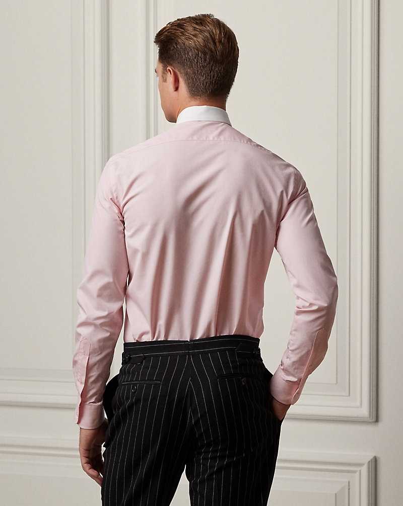 Camisas Formales Ralph Lauren End-on-End Poplin-Collar Hombre Rosas | FBLVZDQ-80 - vista 4