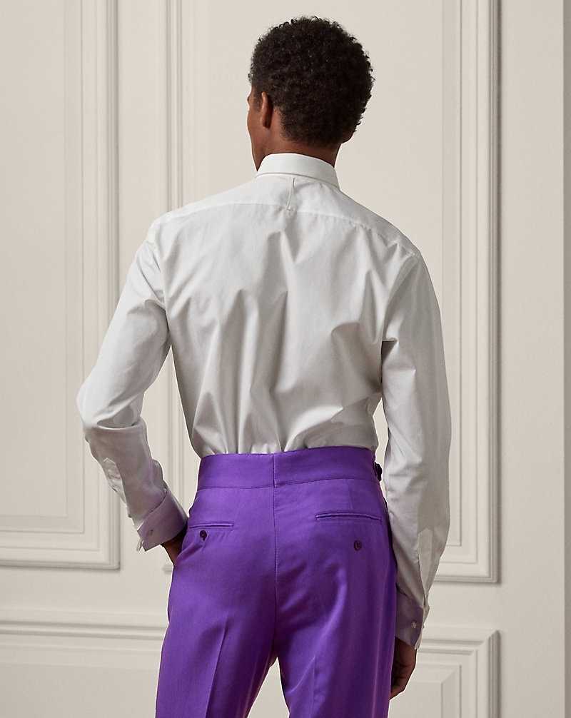 Camisas Formales Ralph Lauren French Cuff Tuxedo Hombre Blancos | BINHULD-70 - vista 4