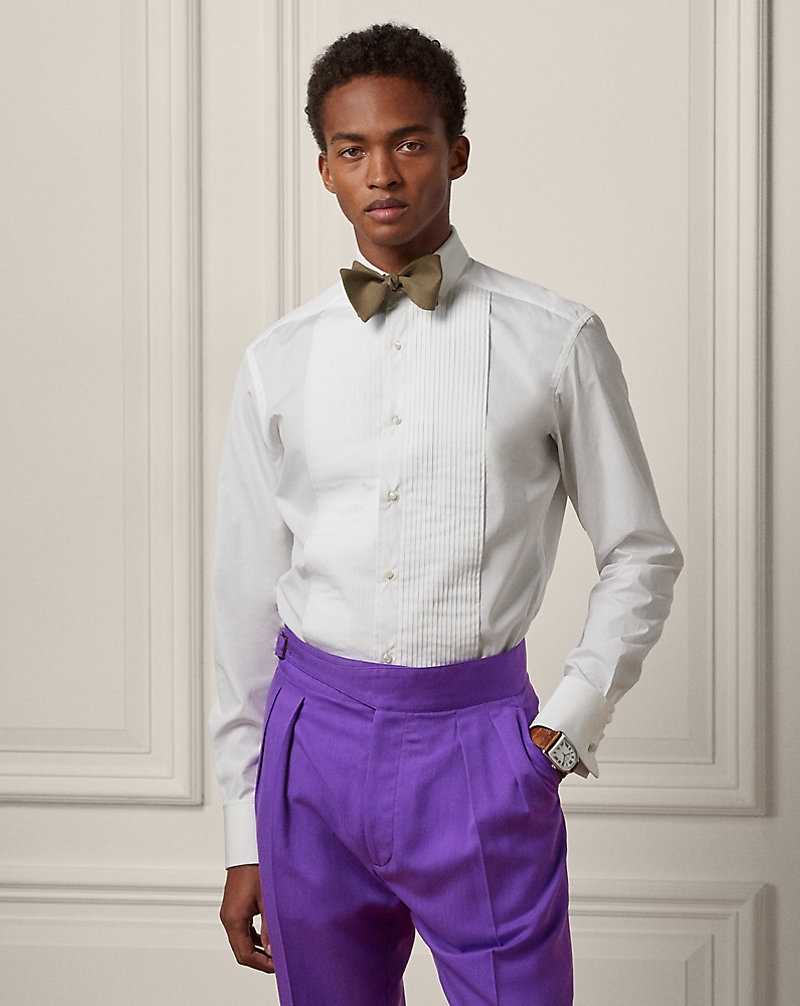 Camisas Formales Ralph Lauren French Cuff Tuxedo Hombre Blancos | BINHULD-70 - vista 1