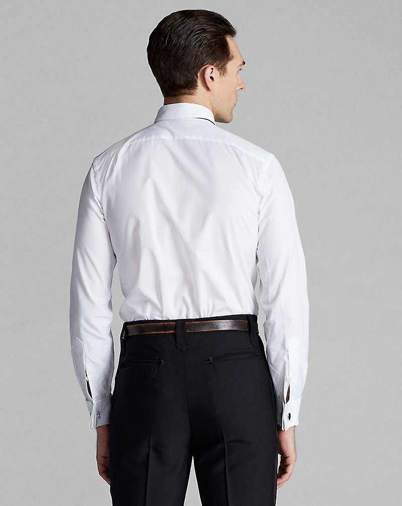 Camisas Formales Ralph Lauren French Cuff Tuxedo Hombre Blancos | QPRHTOM-63 - vista 4