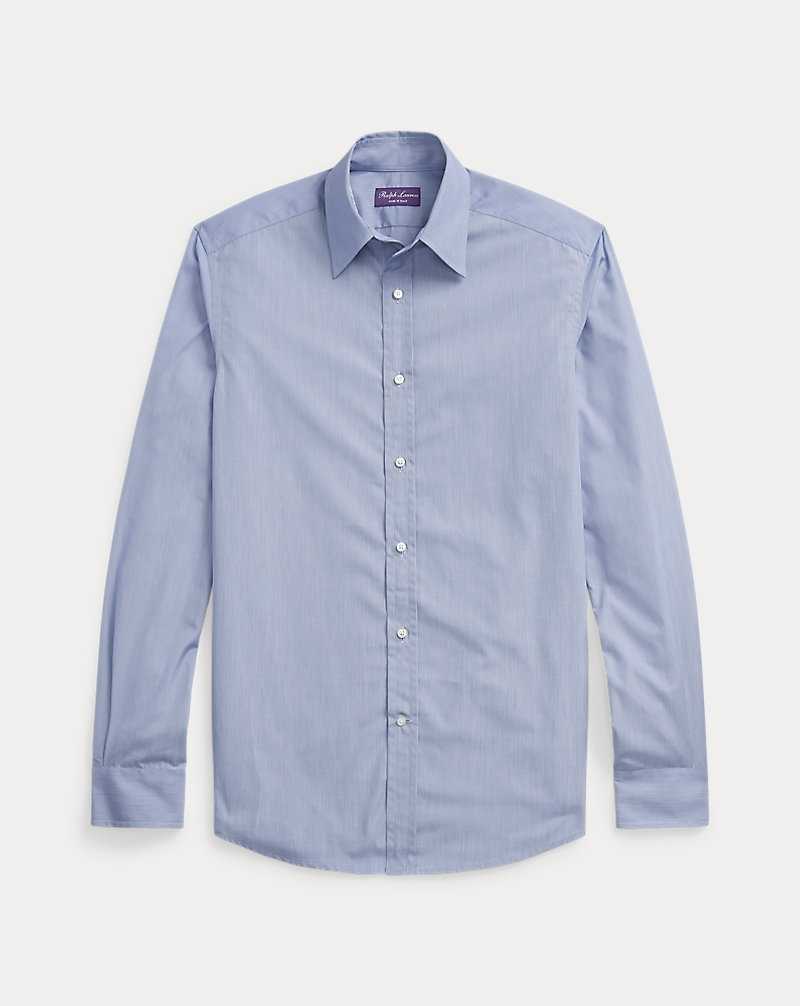 Camisas Formales Ralph Lauren Micro-Check Poplin Hombre Azules | QVEKXDW-65 - vista 2