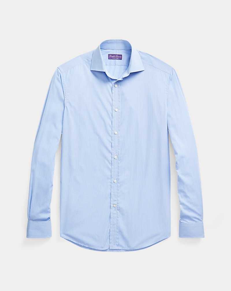 Camisas Formales Ralph Lauren Micro-Gingham Poplin Hombre Azules | FIKOWAJ-32 - vista 2
