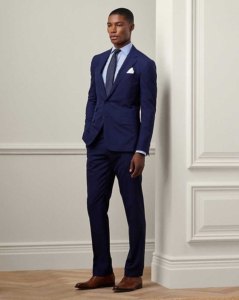 Camisas Formales Ralph Lauren Micro-Gingham Poplin Hombre Azules | FIKOWAJ-32 - vista 3