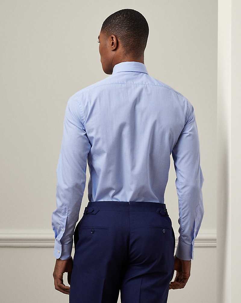 Camisas Formales Ralph Lauren Micro-Gingham Poplin Hombre Azules | FIKOWAJ-32 - vista 4