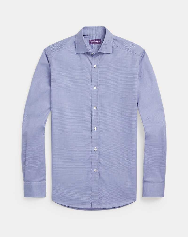 Camisas Formales Ralph Lauren Mini-Houndstooth Hombre Azules | SGKURET-54 - vista 2