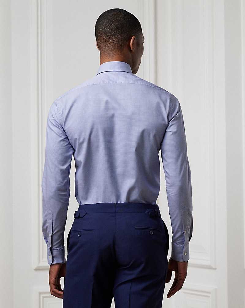 Camisas Formales Ralph Lauren Mini-Houndstooth Hombre Azules | SGKURET-54 - vista 4