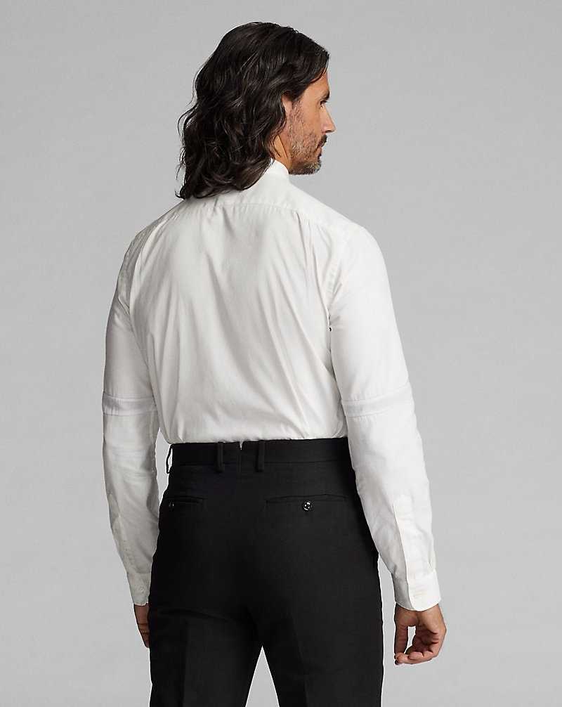 Camisas Formales Ralph Lauren Pinpoint Oxford Hombre Blancos | KQAUSCJ-12 - vista 4