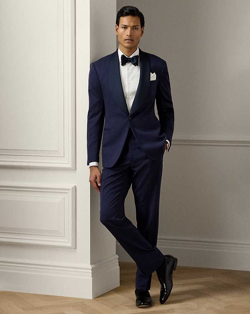 Camisas Formales Ralph Lauren Pique-Bib French Cuff Tuxedo Hombre Blancos | HVBXCEU-40 - vista 3