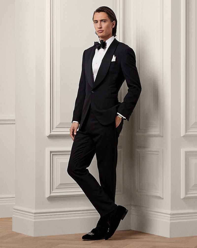 Camisas Formales Ralph Lauren Poplin French Cuff Tuxedo Hombre Blancos | UBKPZJM-46 - vista 3
