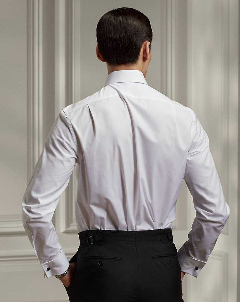 Camisas Formales Ralph Lauren Poplin French Cuff Hombre Blancos | UBHNGAT-72 - vista 4