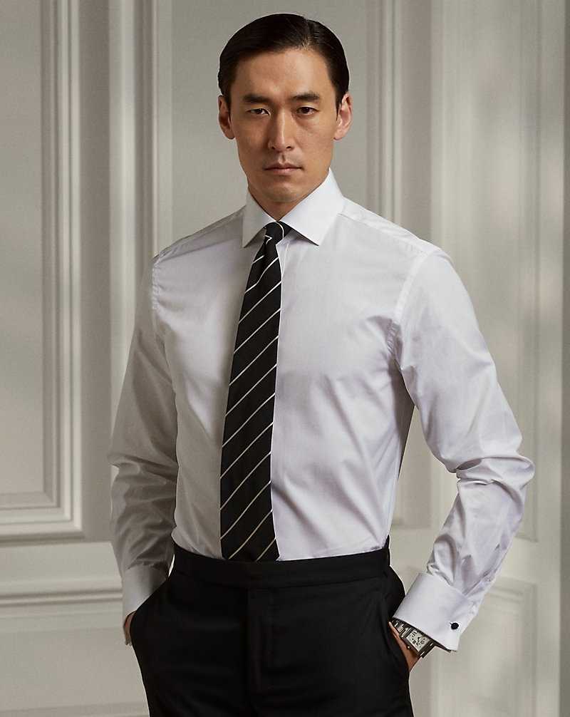 Camisas Formales Ralph Lauren Poplin French Cuff Hombre Blancos | UBHNGAT-72 - vista 1
