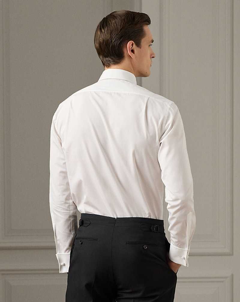 Camisas Formales Ralph Lauren Poplin French Cuff Tuxedo Hombre Blancos | AYIHVWD-78 - vista 4