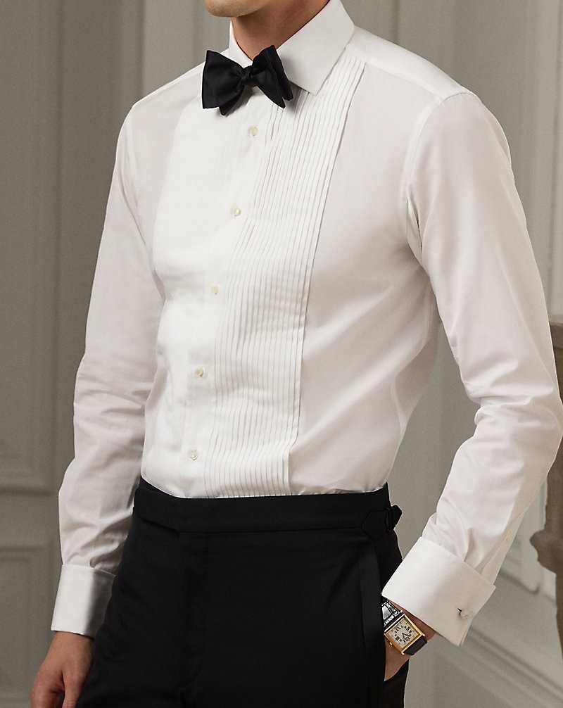 Camisas Formales Ralph Lauren Poplin French Cuff Tuxedo Hombre Blancos | AYIHVWD-78 - vista 5