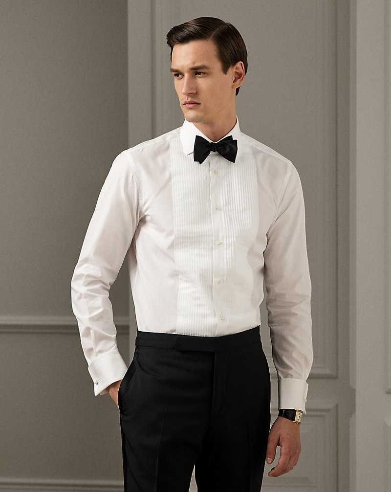 Camisas Formales Ralph Lauren Poplin French Cuff Tuxedo Hombre Blancos | AYIHVWD-78 - vista 1
