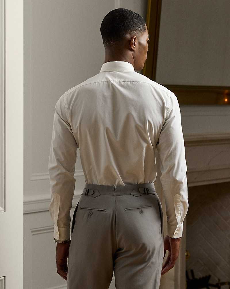 Camisas Formales Ralph Lauren Poplin Hombre Blancos | YWDCQFR-78 - vista 4