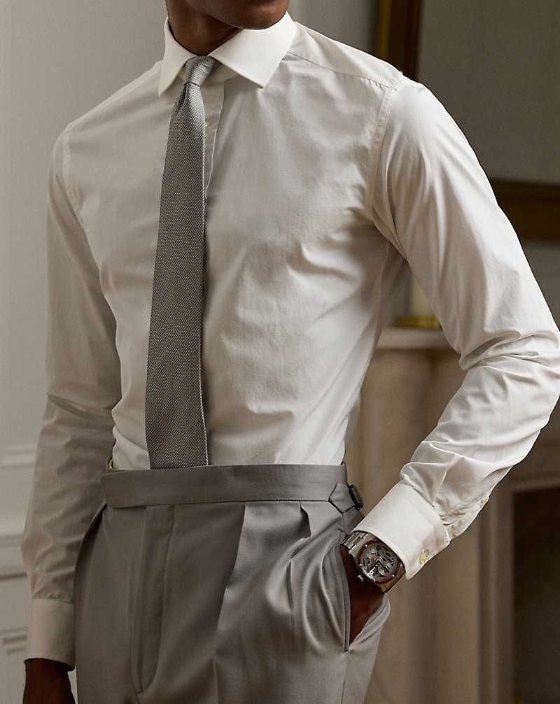 Camisas Formales Ralph Lauren Poplin Hombre Blancos | YWDCQFR-78 - vista 5