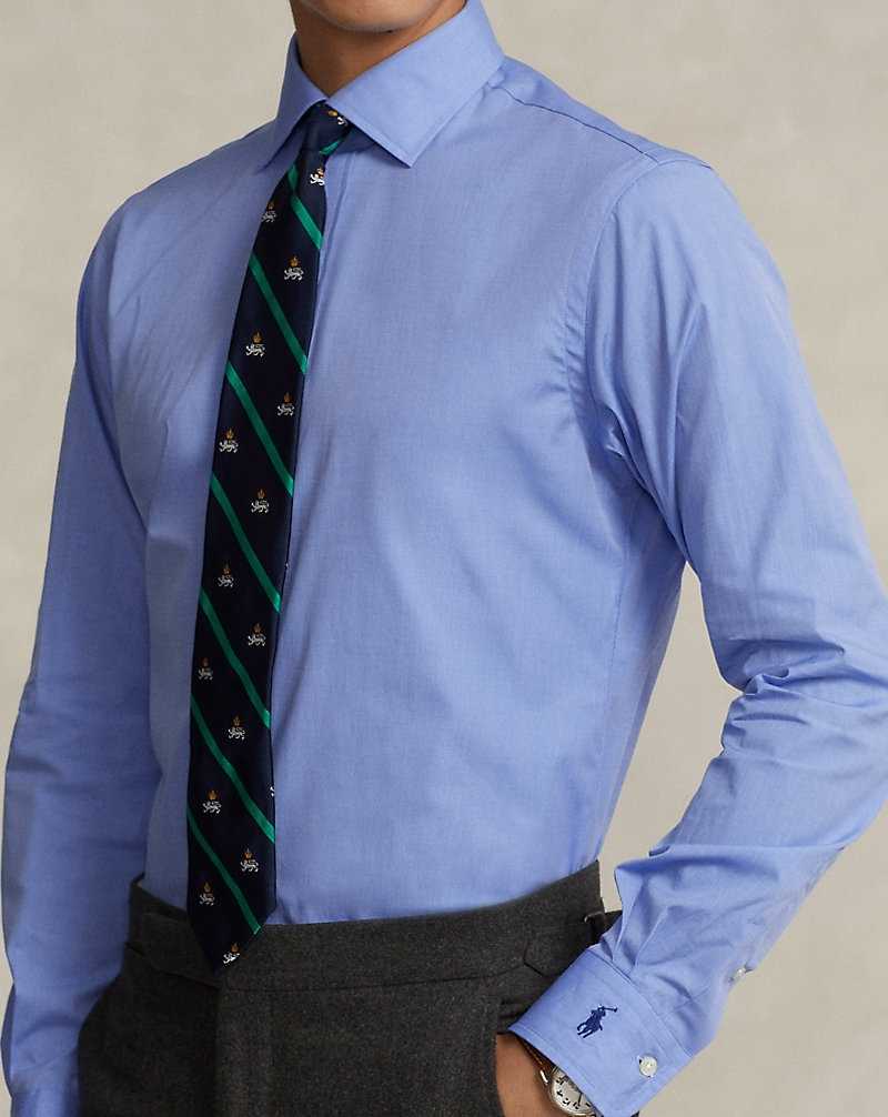 Camisas Formales Ralph Lauren Regent Custom Fit End-on-End Hombre Azules | YWIVUZA-75 - vista 5