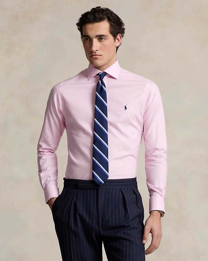 Camisas Formales Ralph Lauren Regent Slim Fit Textured Hombre 3183b Pink/White | LWMKRQO-41 - vista 1