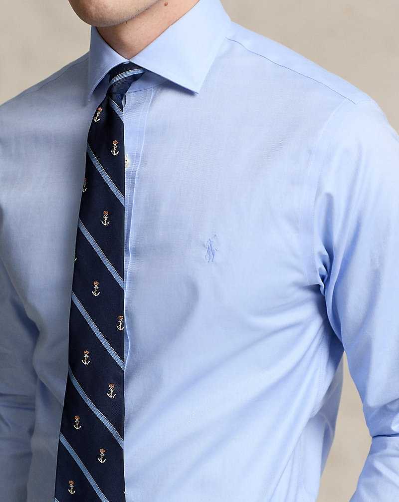 Camisas Formales Ralph Lauren Regent Slim Fit Textured Hombre 3183c Blue/White | WAGOQIJ-41 - vista 5