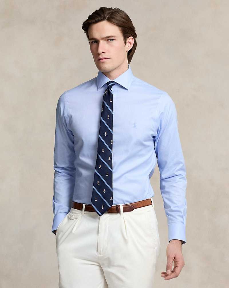 Camisas Formales Ralph Lauren Regent Slim Fit Textured Hombre 3183c Blue/White | WAGOQIJ-41 - vista 1