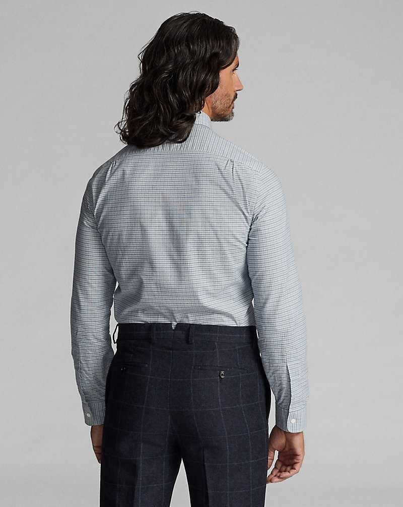 Camisas Formales Ralph Lauren Slim Fit Checked Woven Hombre Azules | NXBCQVI-52 - vista 4