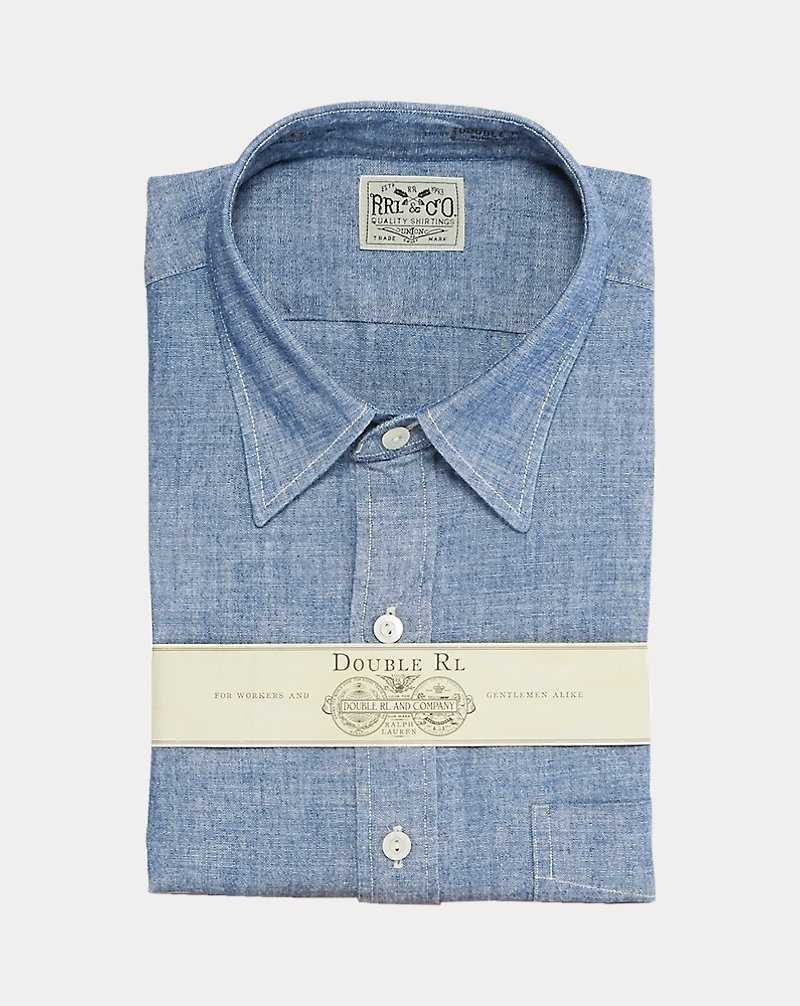 Camisas Formales Ralph Lauren Slim Fit Chambray Hombre Azules | JNOTMCI-86 - vista 2