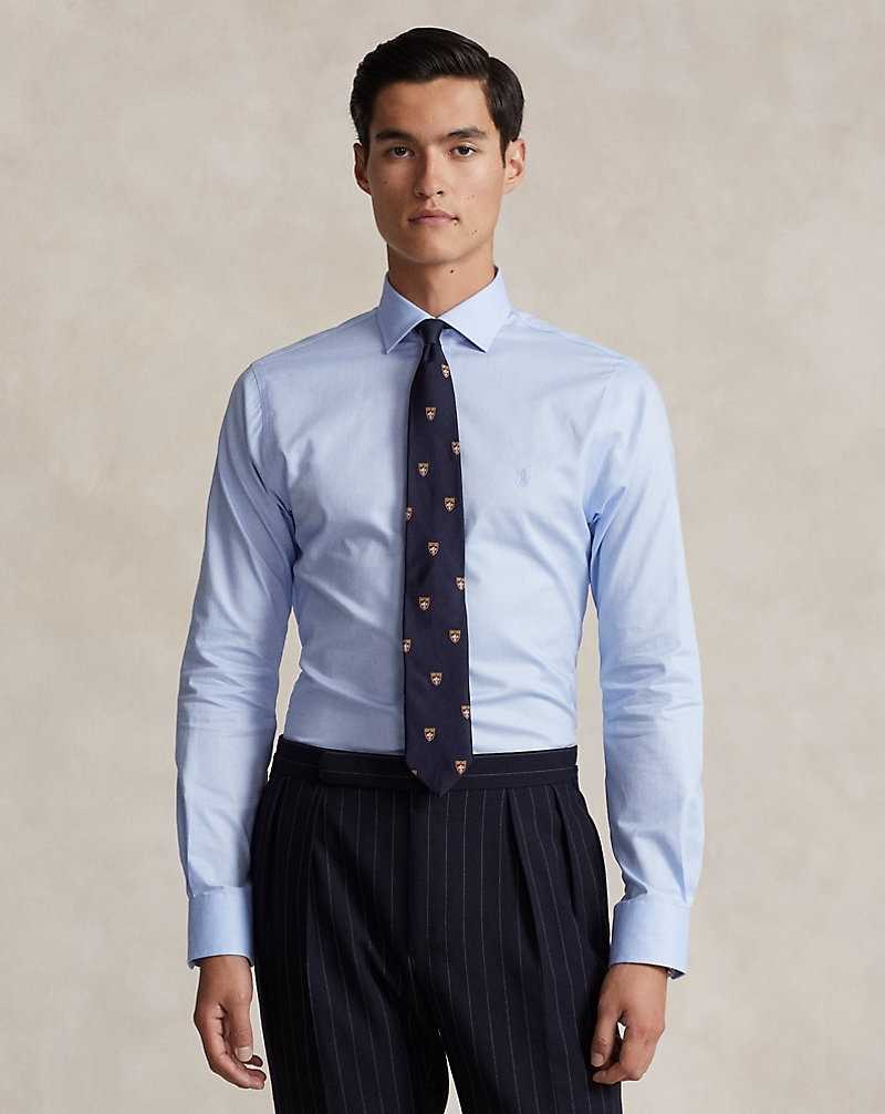 Camisas Formales Ralph Lauren Slim Fit Dobby Hombre Blue/White | PJZBMYX-12 - vista 1