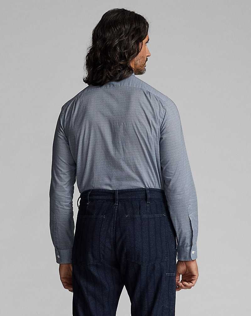 Camisas Formales Ralph Lauren Slim Fit Print Woven Hombre Azules | PYZSMBK-82 - vista 4