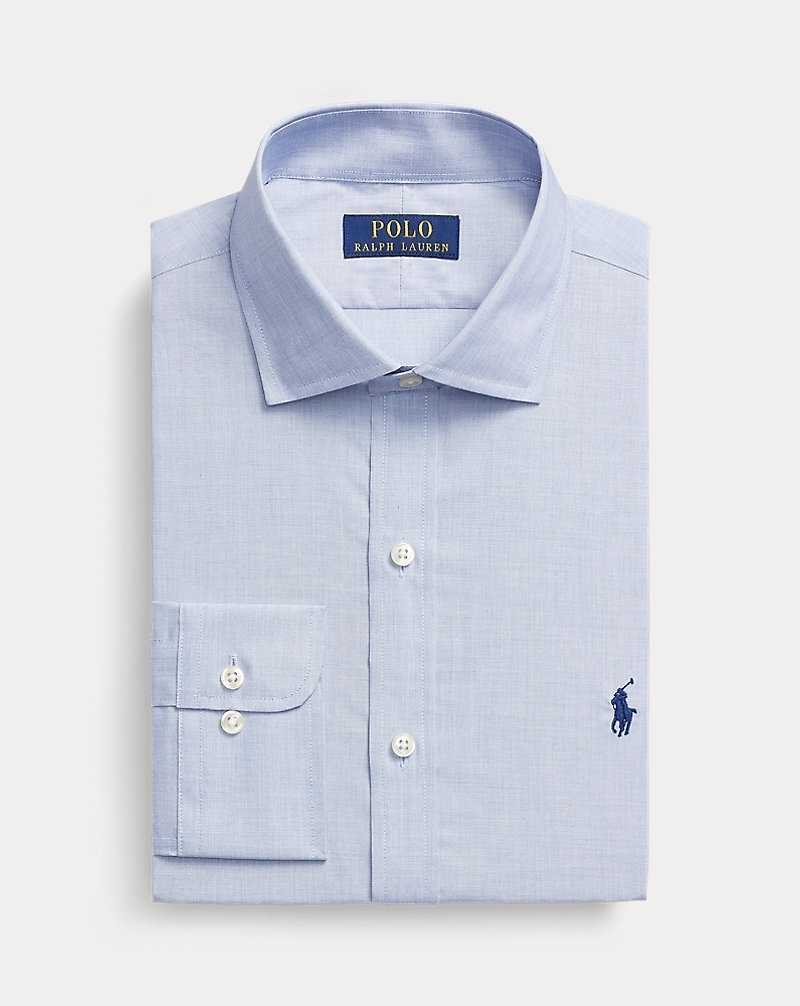 Camisas Formales Ralph Lauren Slim Fit Poplin Hombre Azules | HUIRJQT-32 - vista 2