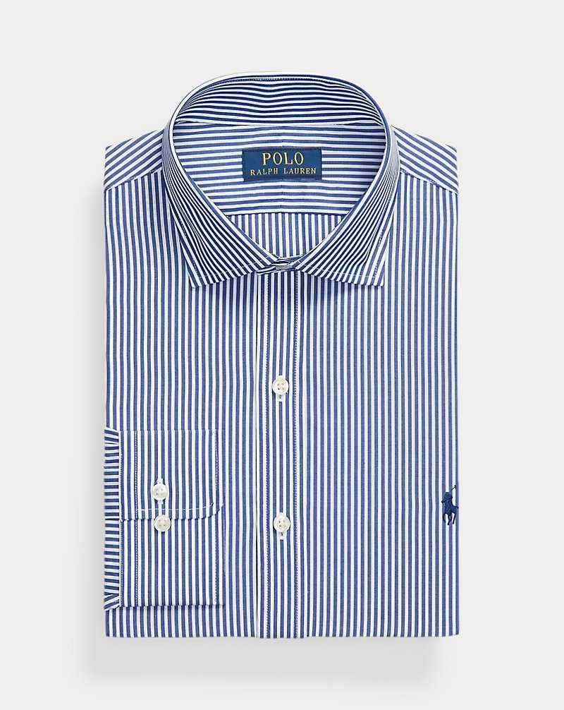 Camisas Formales Ralph Lauren Slim Fit Poplin Hombre Royal/White | WSDGJKH-09 - vista 2