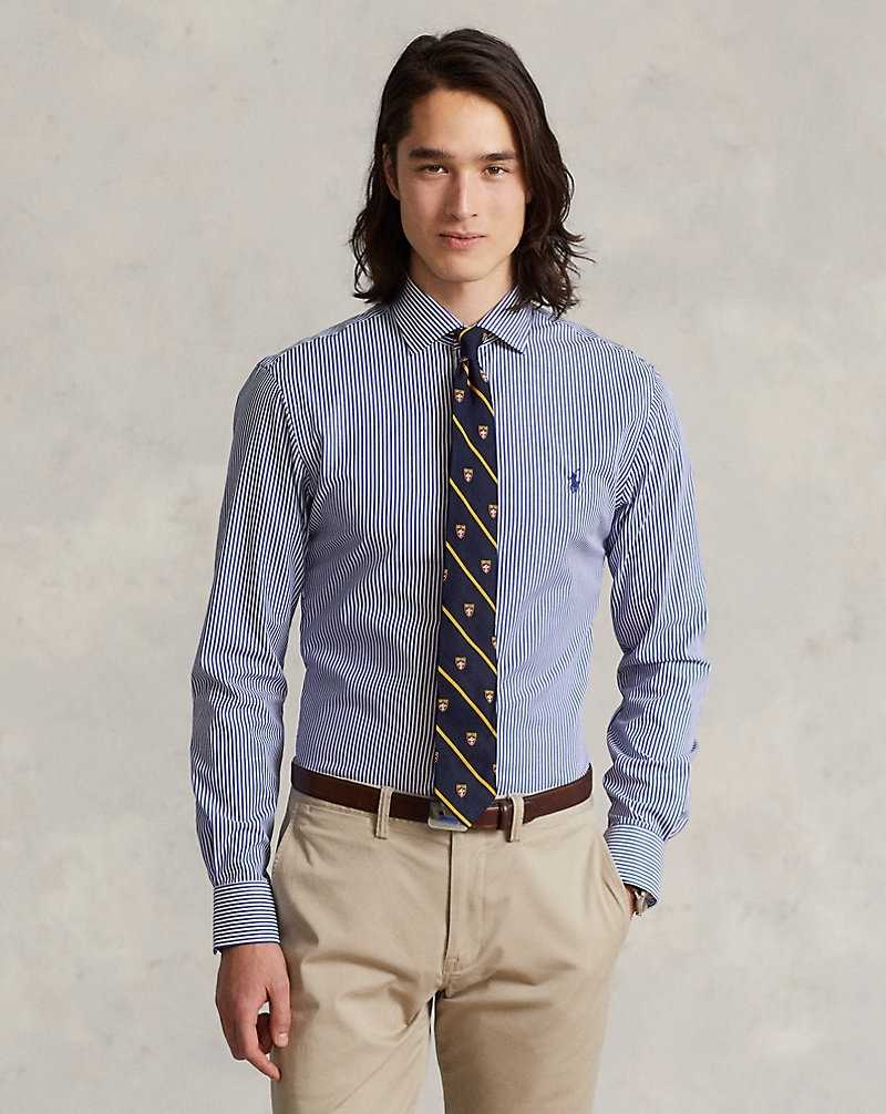 Camisas Formales Ralph Lauren Slim Fit Poplin Hombre Royal/White | WSDGJKH-09 - vista 1