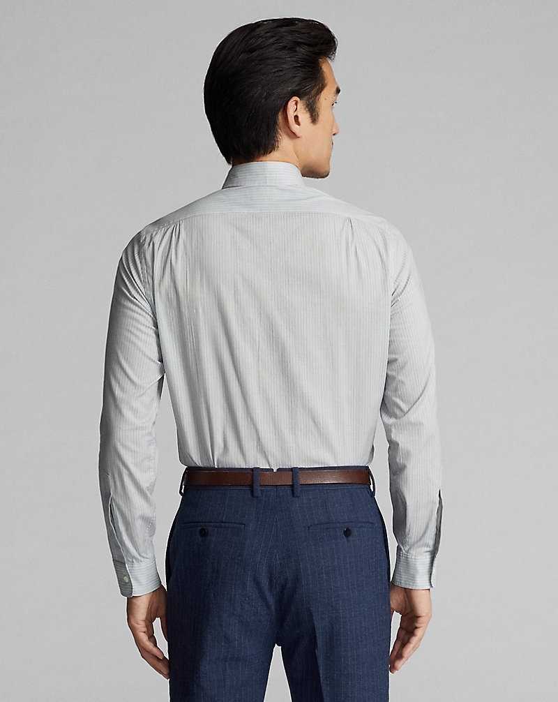 Camisas Formales Ralph Lauren Slim Fit Stripe-Print Woven Hombre Azules | YBZQOLA-54 - vista 4