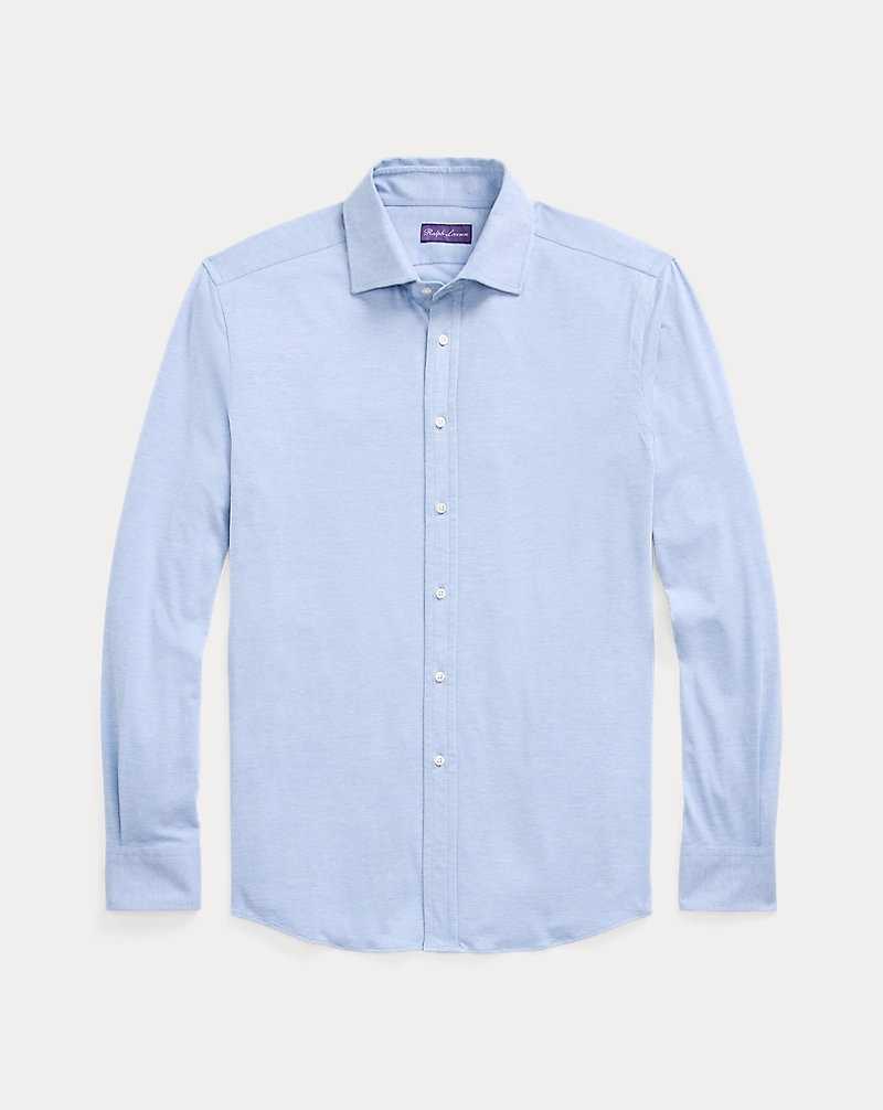 Camisas Formales Ralph Lauren Stretch Jersey Hombre Azules | ZCAMBHU-29 - vista 2