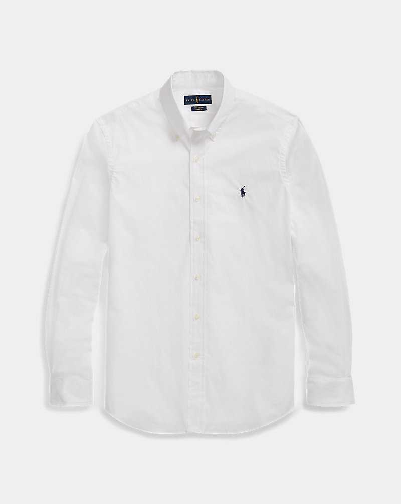 Camisas Formales Ralph Lauren Stretch Poplin Hombre Blancos | KGILJQU-82 - vista 2