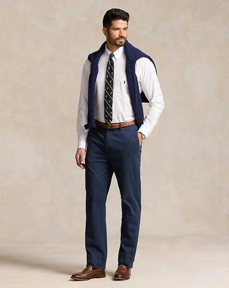 Camisas Formales Ralph Lauren Stretch Poplin Hombre Blancos | KGILJQU-82 - vista 3