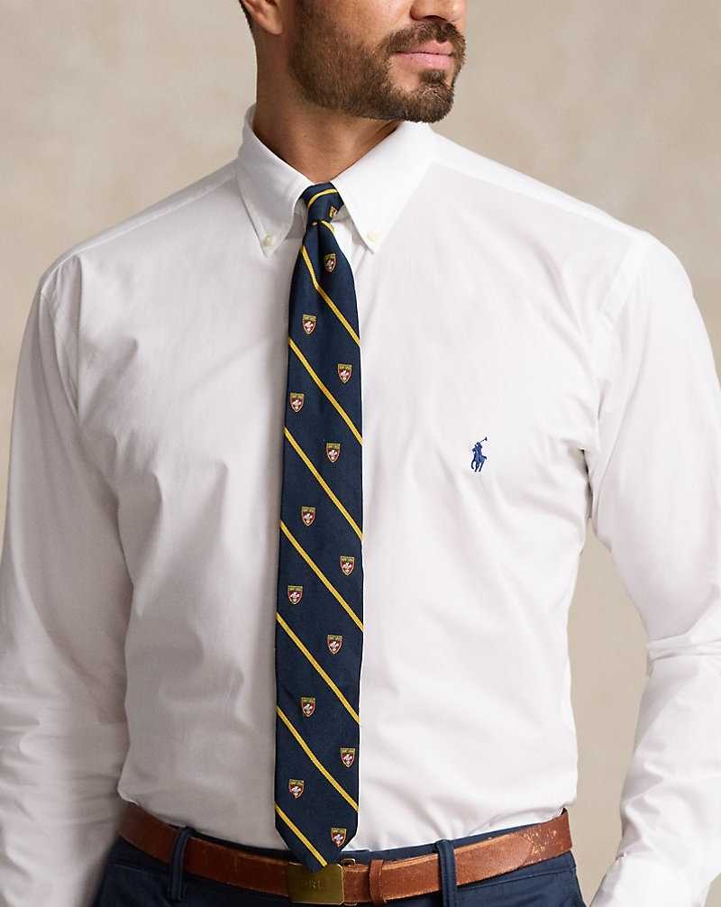 Camisas Formales Ralph Lauren Stretch Poplin Hombre Blancos | KGILJQU-82 - vista 5